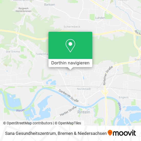 Sana Gesundheitszentrum Karte