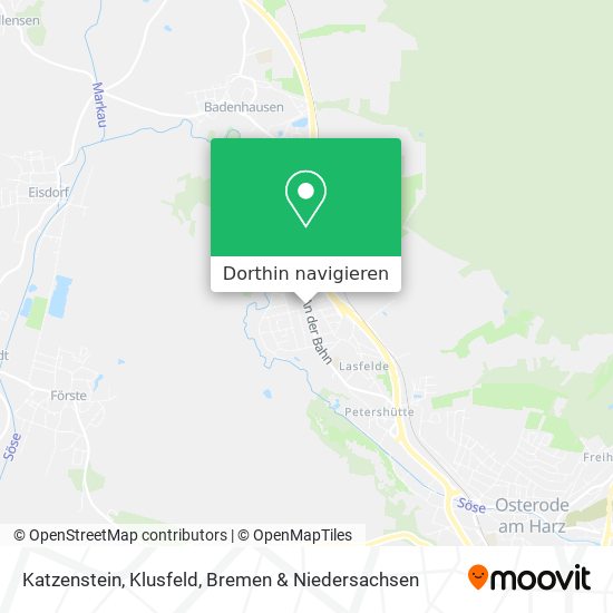 Katzenstein, Klusfeld Karte