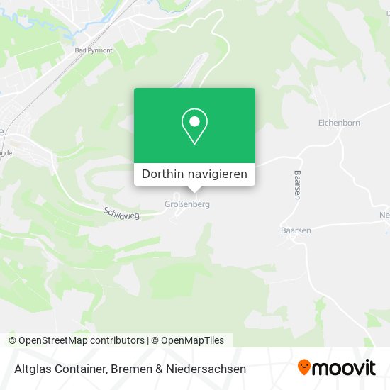 Altglas Container Karte