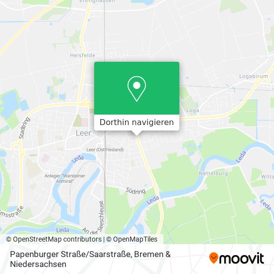 Papenburger Straße/Saarstraße Karte