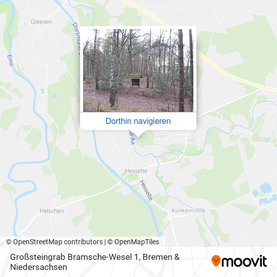 Großsteingrab Bramsche-Wesel 1 Karte