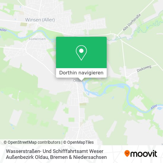 Wasserstraßen- Und Schifffahrtsamt Weser Außenbezirk Oldau Karte