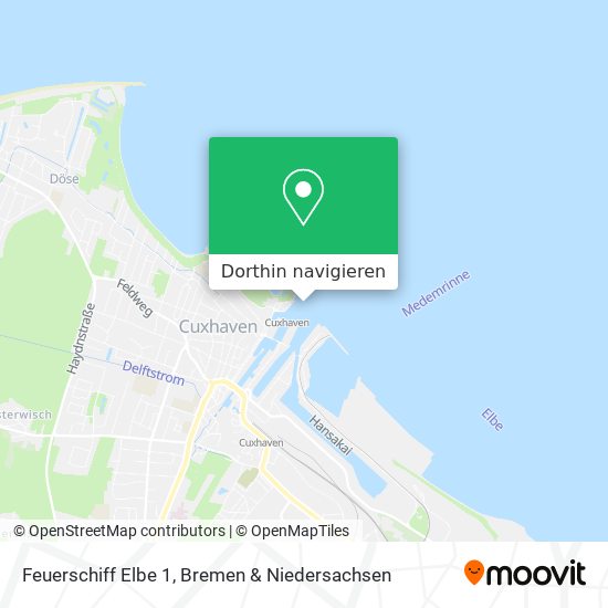 Feuerschiff Elbe 1 Karte