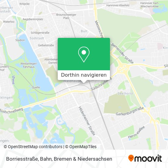 Borriesstraße, Bahn Karte