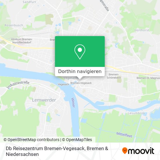 Db Reisezentrum Bremen-Vegesack Karte