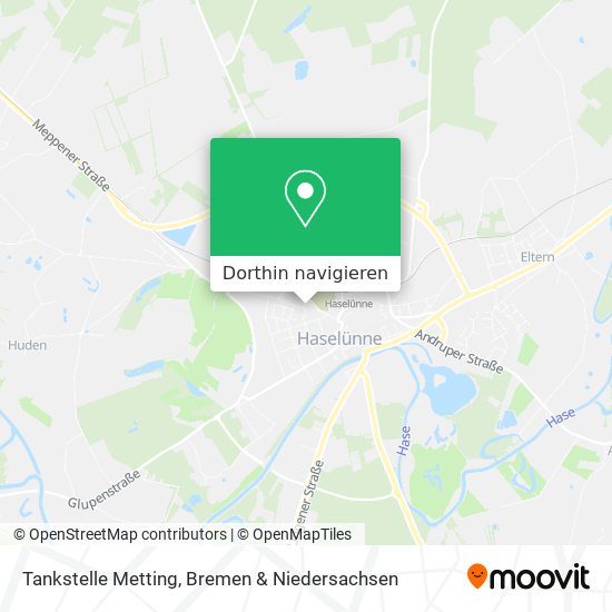 Tankstelle Metting Karte