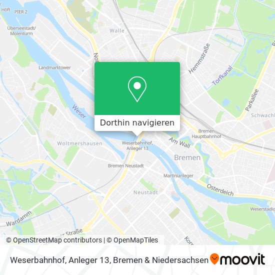 Weserbahnhof, Anleger 13 Karte