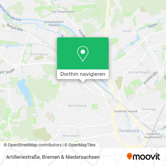 Artilleriestraße Karte