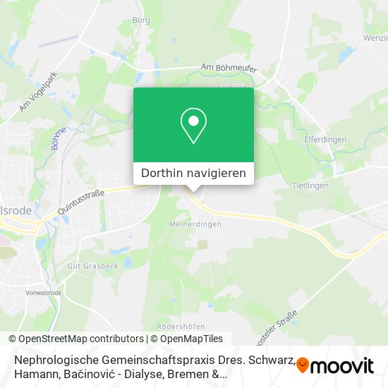 Nephrologische Gemeinschaftspraxis Dres. Schwarz, Hamann, Bačinović - Dialyse Karte