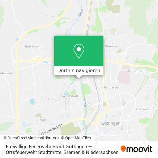 Freiwillige Feuerwehr Stadt Göttingen — Ortsfeuerwehr Stadtmitte Karte