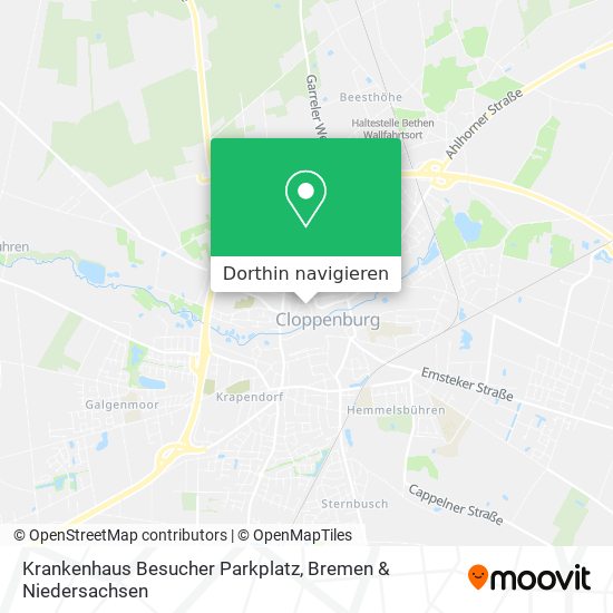 Krankenhaus Besucher Parkplatz Karte