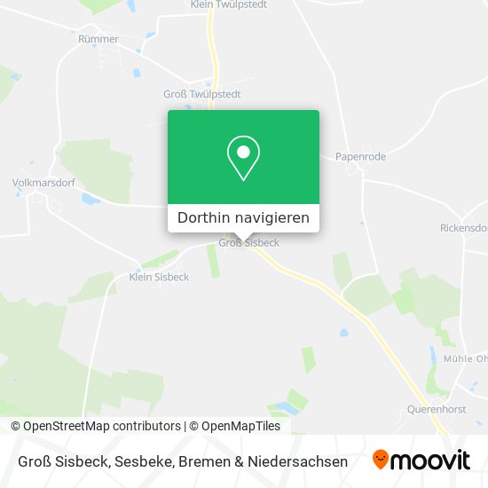 Groß Sisbeck, Sesbeke Karte