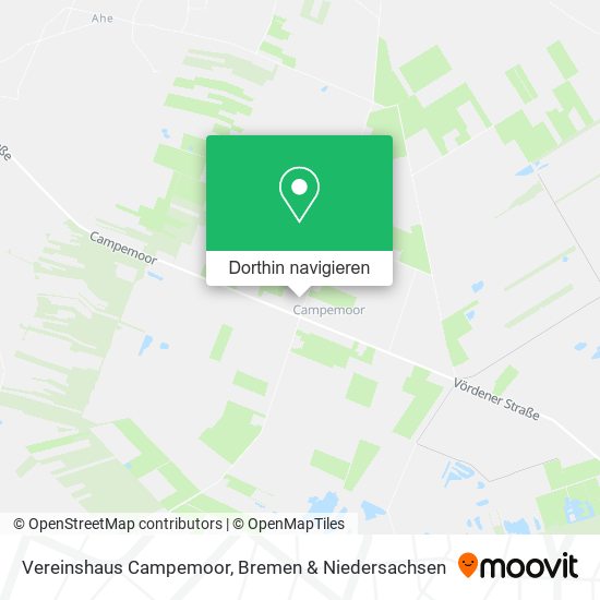 Vereinshaus Campemoor Karte