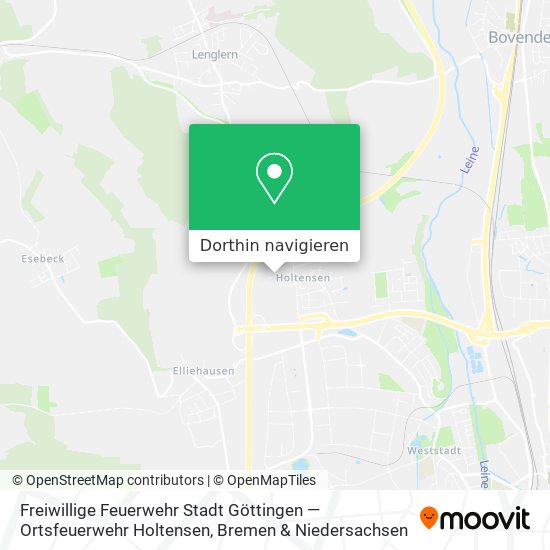 Freiwillige Feuerwehr Stadt Göttingen — Ortsfeuerwehr Holtensen Karte