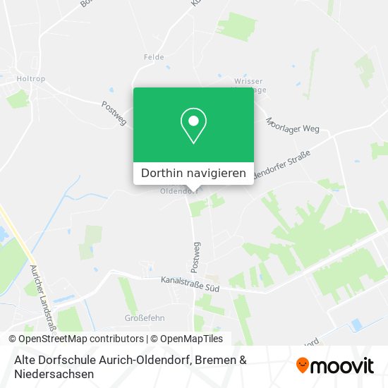 Alte Dorfschule Aurich-Oldendorf Karte