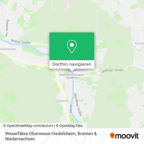 Weserfähre Oberweser-Oedelsheim Karte