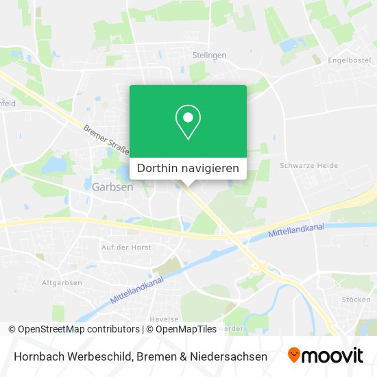 Hornbach Werbeschild Karte