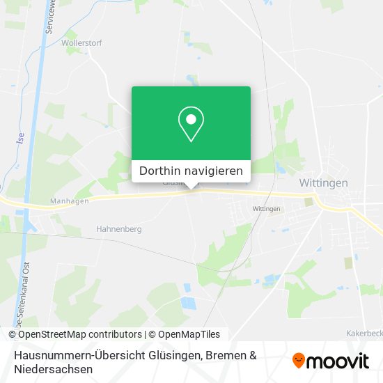 Hausnummern-Übersicht Glüsingen Karte