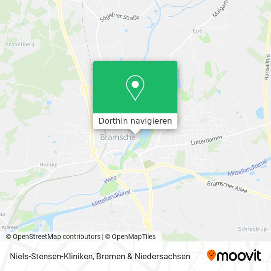 Niels-Stensen-Kliniken Karte