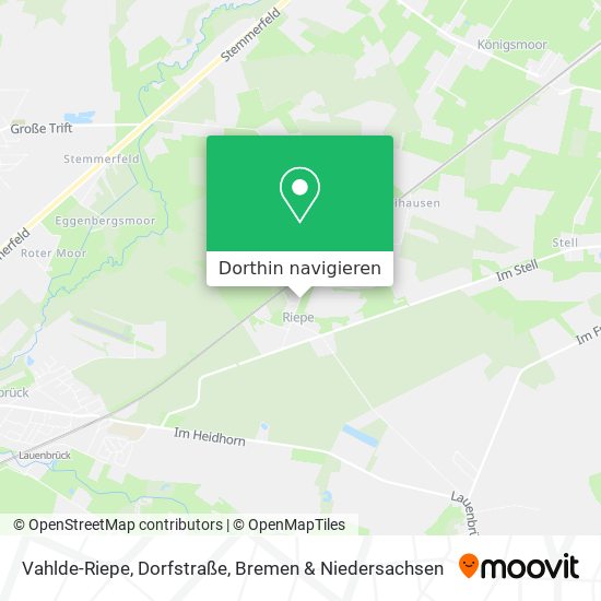 Vahlde-Riepe, Dorfstraße Karte