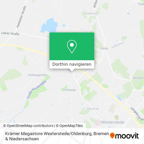 Krämer Megastore Westerstede / Oldenburg Karte