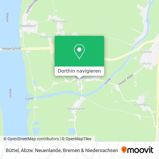 Büttel, Abzw. Neuenlande Karte