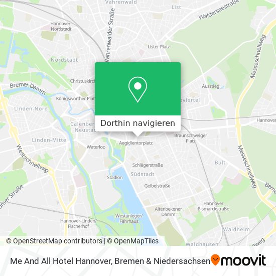Me And All Hotel Hannover Karte