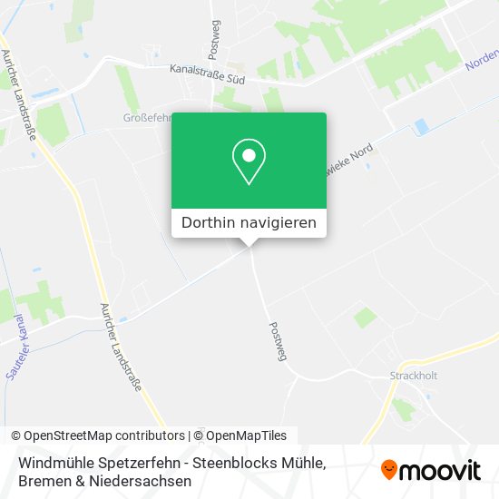 Windmühle Spetzerfehn - Steenblocks Mühle Karte