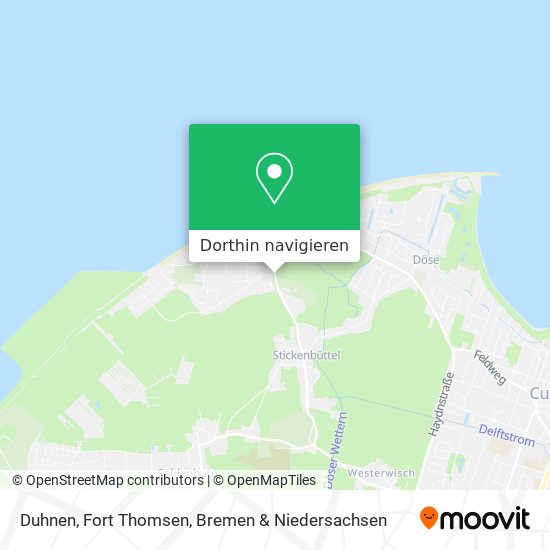 Duhnen, Fort Thomsen Karte