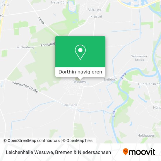 Leichenhalle Wesuwe Karte