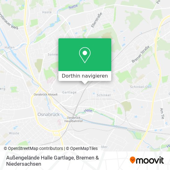Außengelände Halle Gartlage Karte
