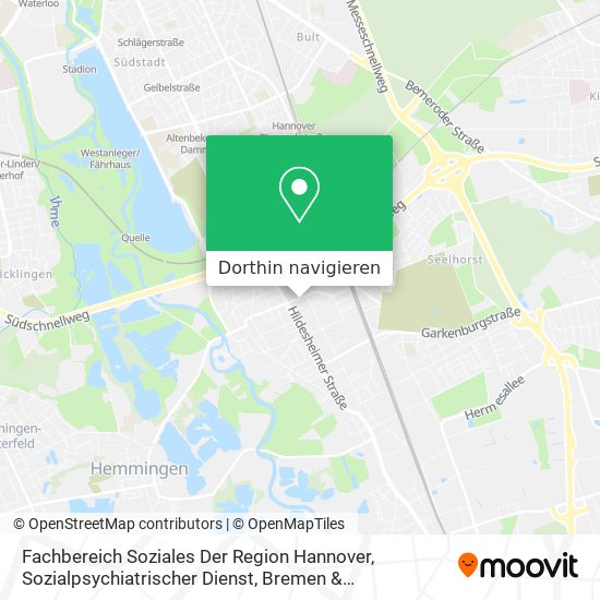 Fachbereich Soziales Der Region Hannover, Sozialpsychiatrischer Dienst Karte