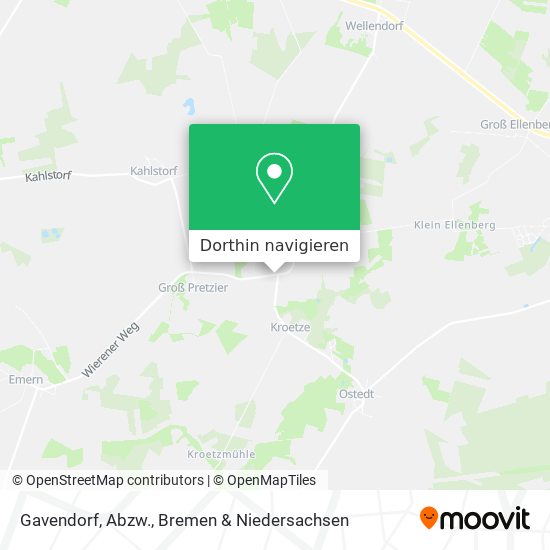 Gavendorf, Abzw. Karte