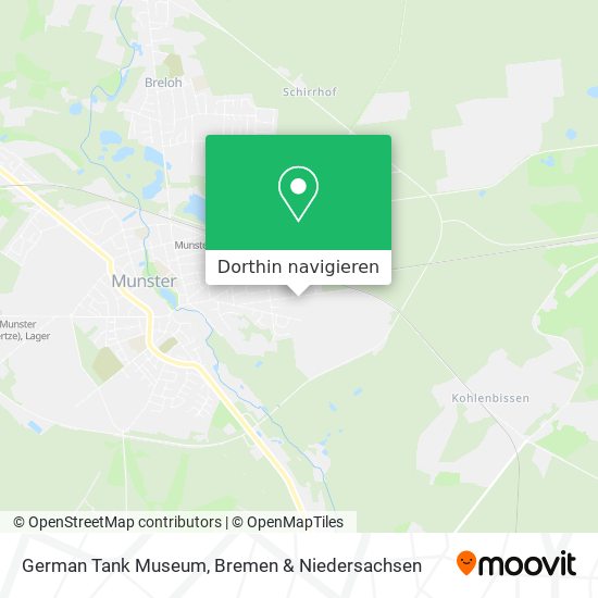 German Tank Museum Karte