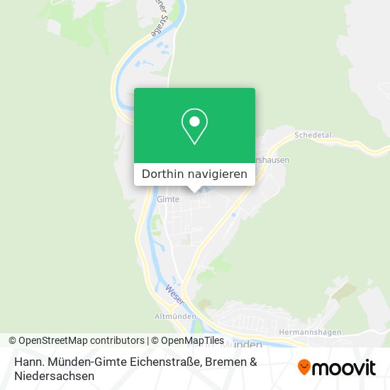 Hann. Münden-Gimte Eichenstraße Karte