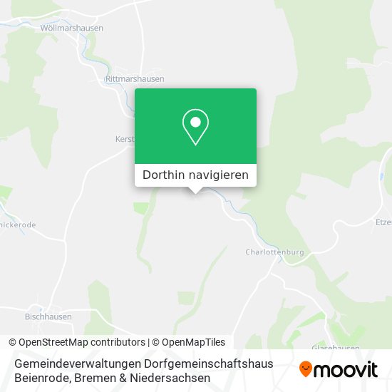 Gemeindeverwaltungen Dorfgemeinschaftshaus Beienrode Karte
