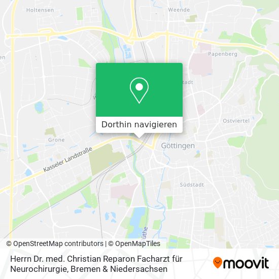 Herrn Dr. med. Christian Reparon Facharzt für Neurochirurgie Karte