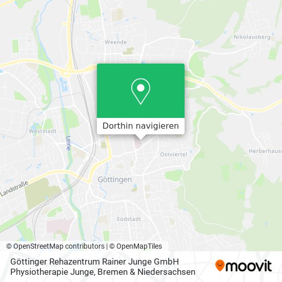 Göttinger Rehazentrum Rainer Junge GmbH Physiotherapie Junge Karte