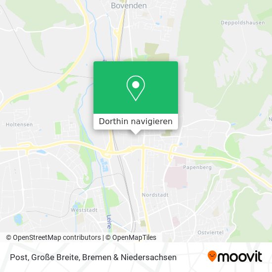 Post, Große Breite Karte