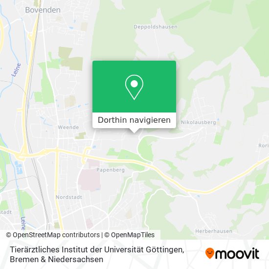 Tierärztliches Institut der Universität Göttingen Karte