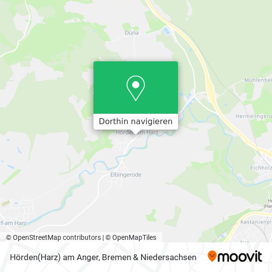 Hörden(Harz) am Anger Karte