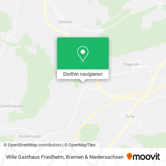 Wille Gasthaus Friedhelm Karte