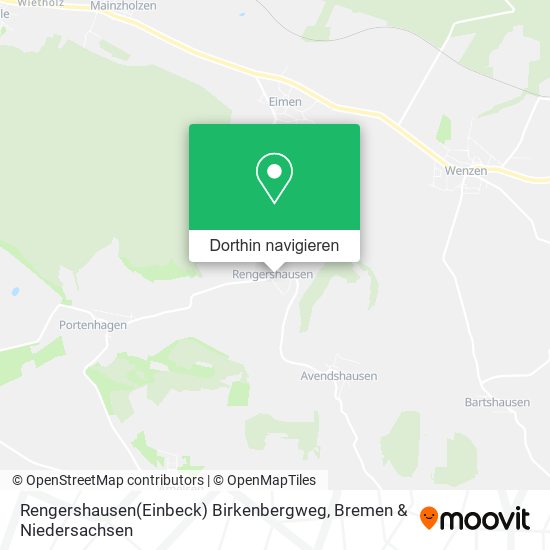 Rengershausen(Einbeck) Birkenbergweg Karte