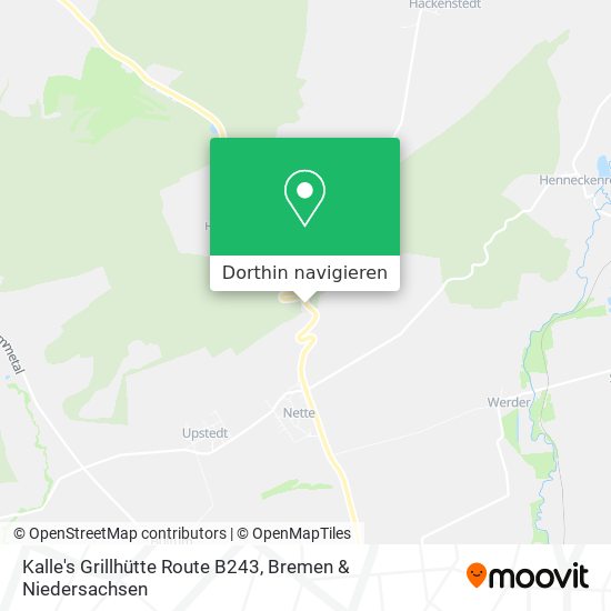 Kalle's Grillhütte Route B243 Karte