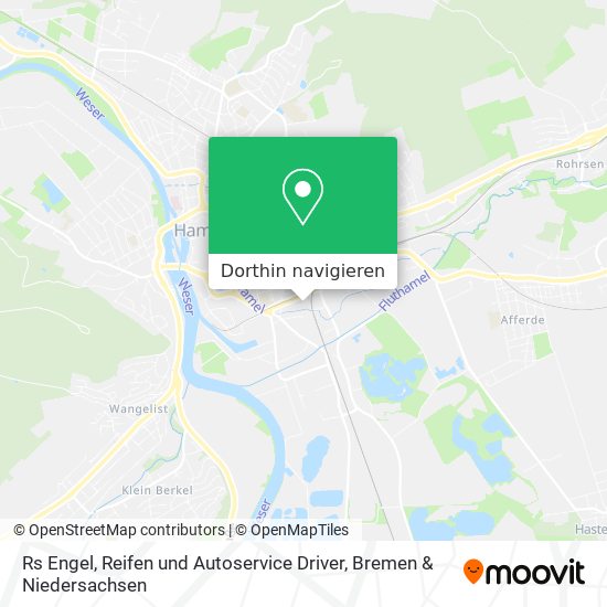 Rs Engel, Reifen und Autoservice Driver Karte