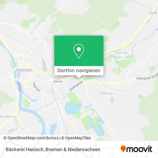Bäckerei Hanisch Karte