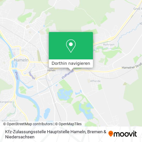 Kfz-Zulassungsstelle Hauptstelle Hameln Karte