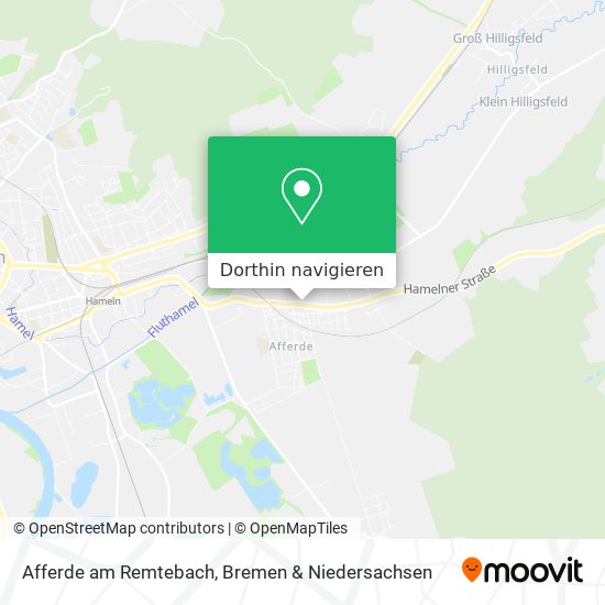 Afferde am Remtebach Karte
