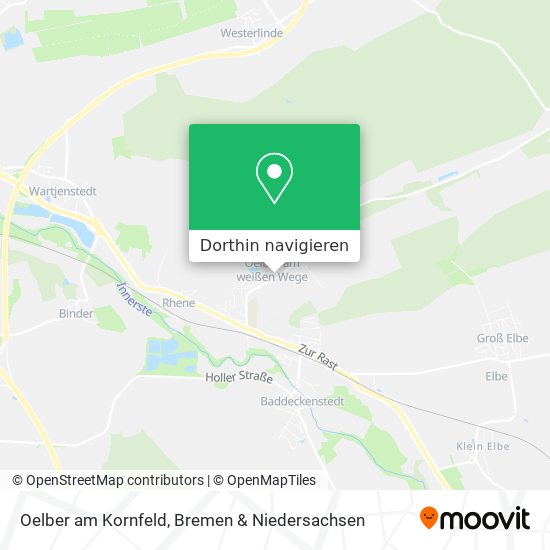 Oelber am Kornfeld Karte