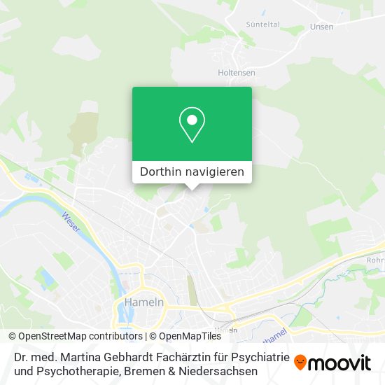 Dr. med. Martina Gebhardt Fachärztin für Psychiatrie und Psychotherapie Karte